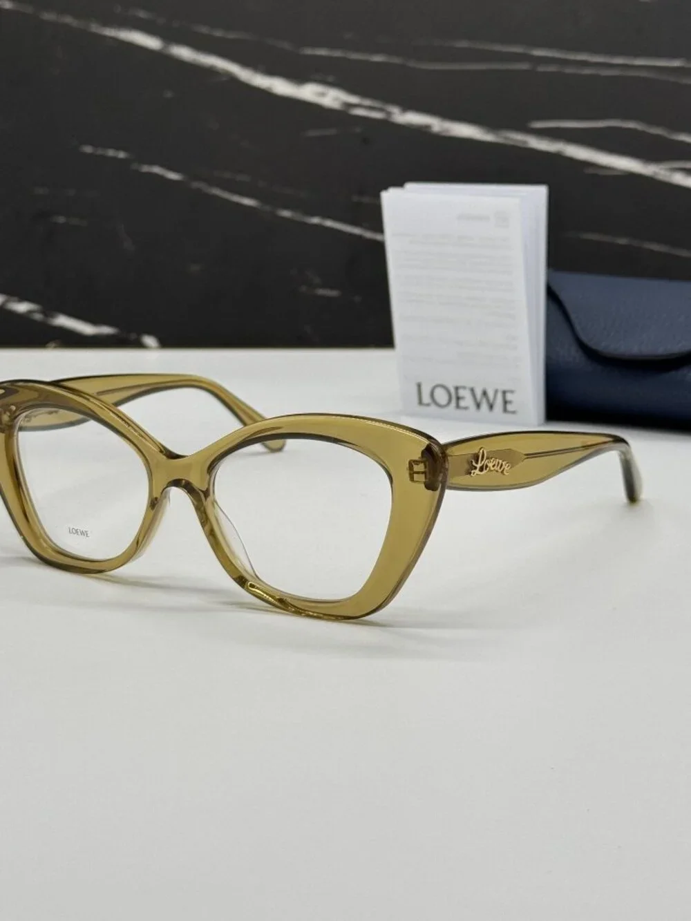 NEW LOEWE LW50067I 096 EYEGLASSES GLOSSY GREEN WOMEN EYEWEAR LOEWE